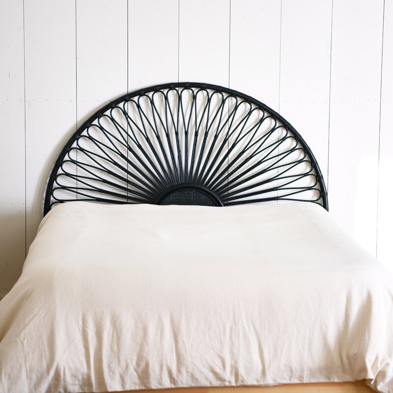 Curved Wicker Headboard