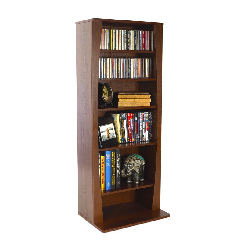 Curved Wooden CD Tower
