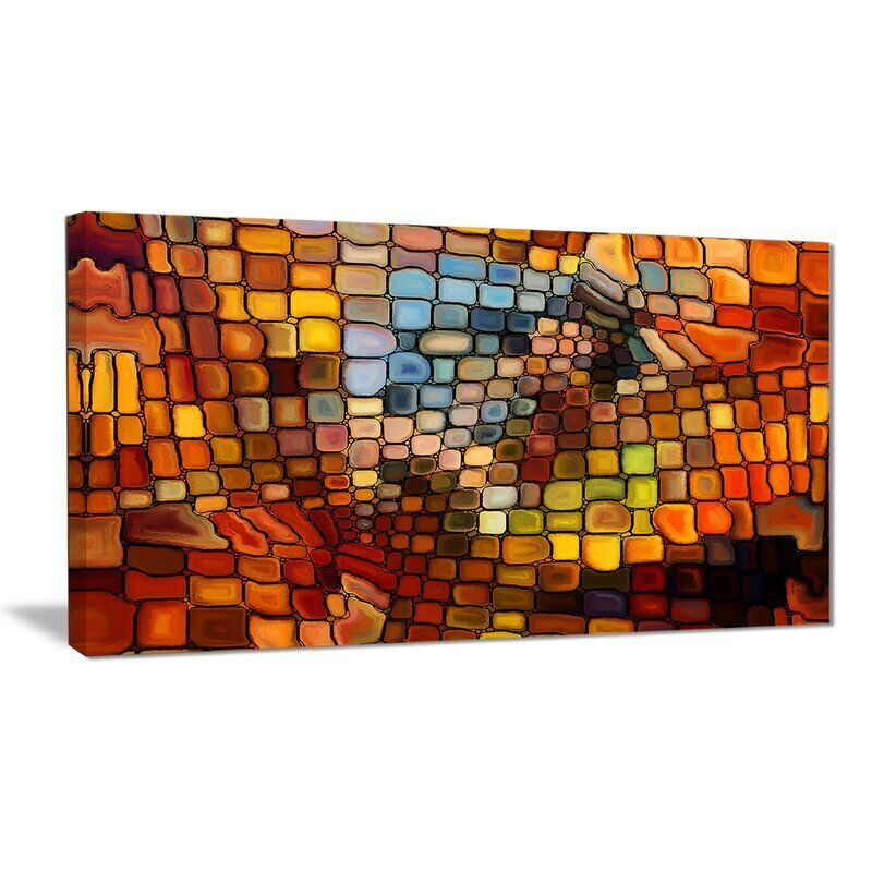 Customizable painting in a stained glass design