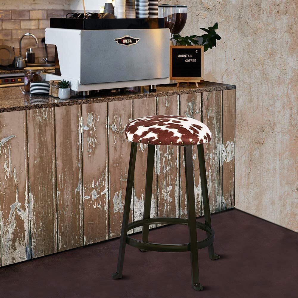 Cute Cowhide Counter Stool