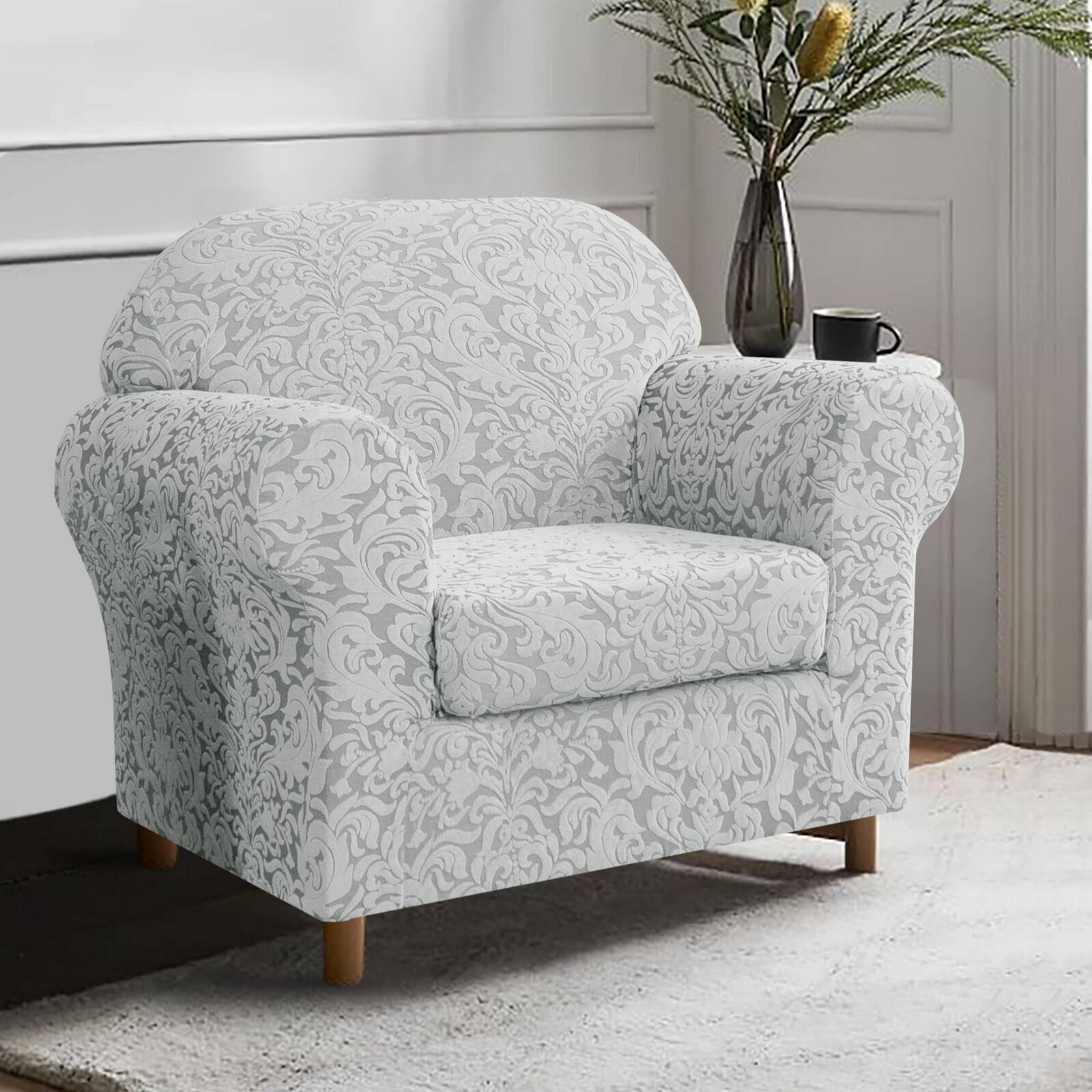 Damask Armchair Slipcover