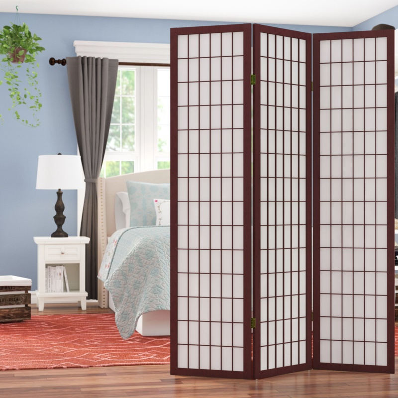 D'aulizio 71'' H Solid Wood Folding Room Divider