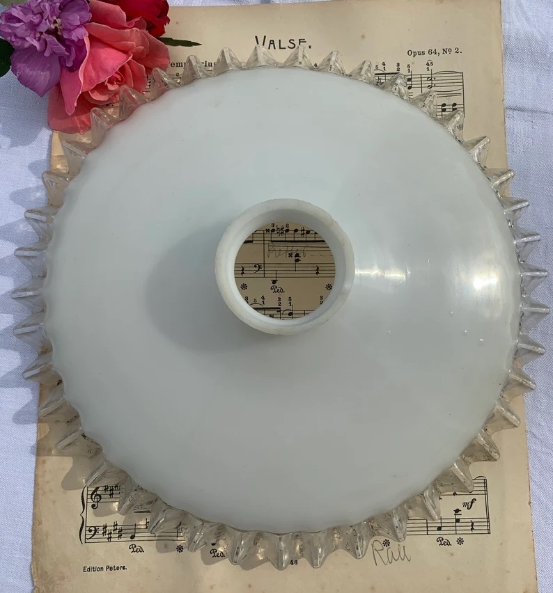 Decorative Milk Glass Lamp Shade