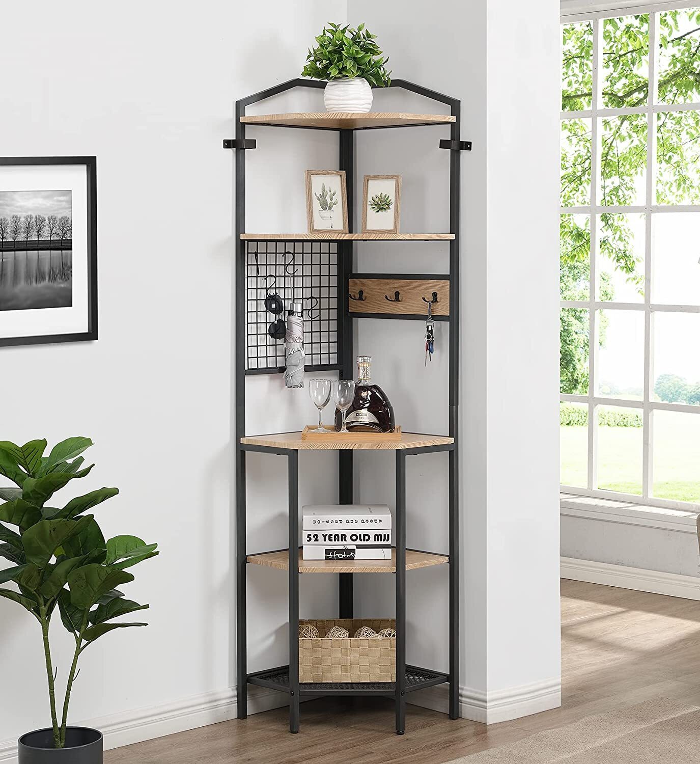 Decorative Wooden Corner Stand  