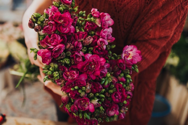 deep pink flowers for mothers day