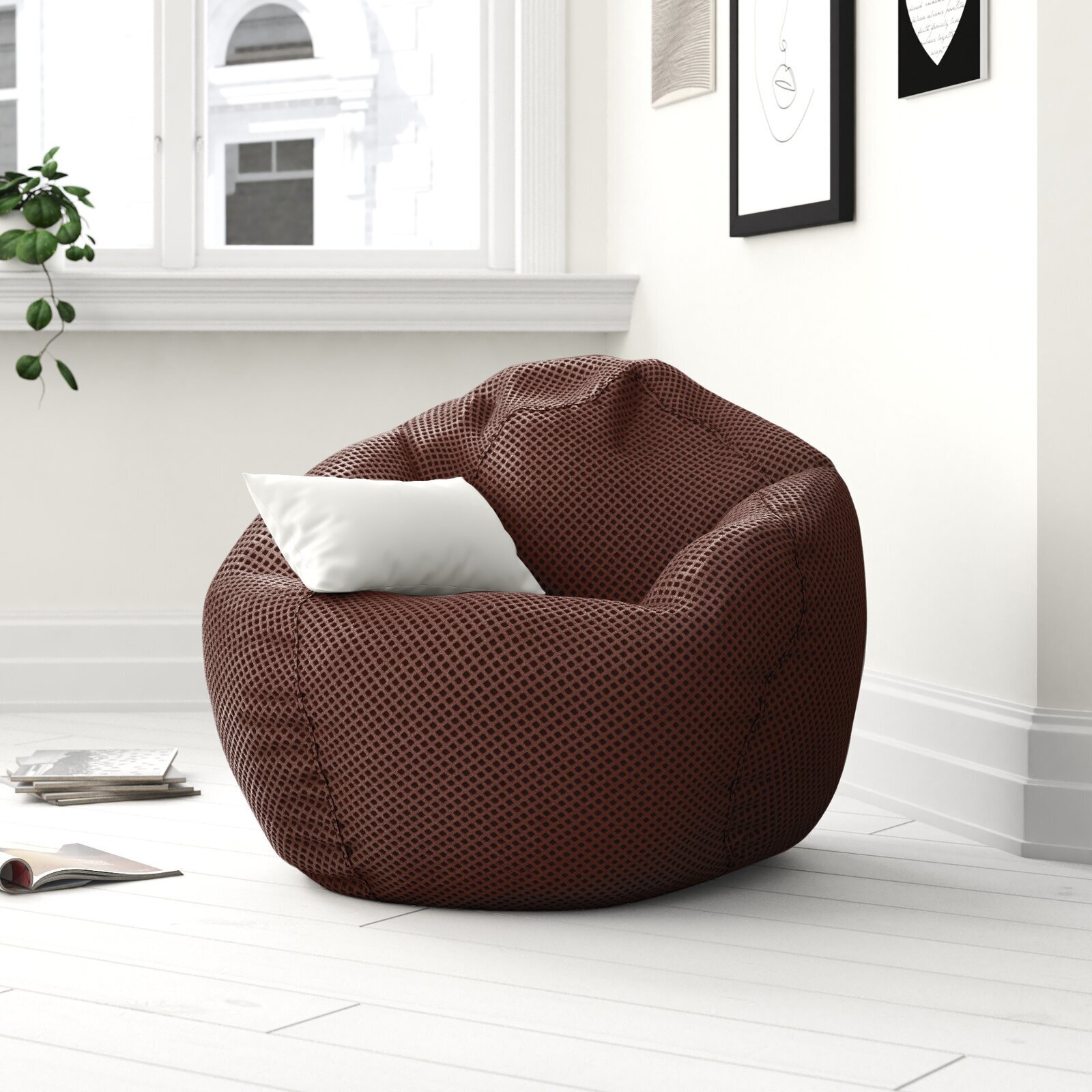 Diamond Patterned Bean Bag