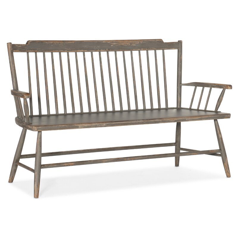 Distressed Antique Windsor Bench