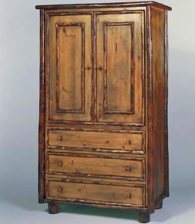 Distressed Media Armoire