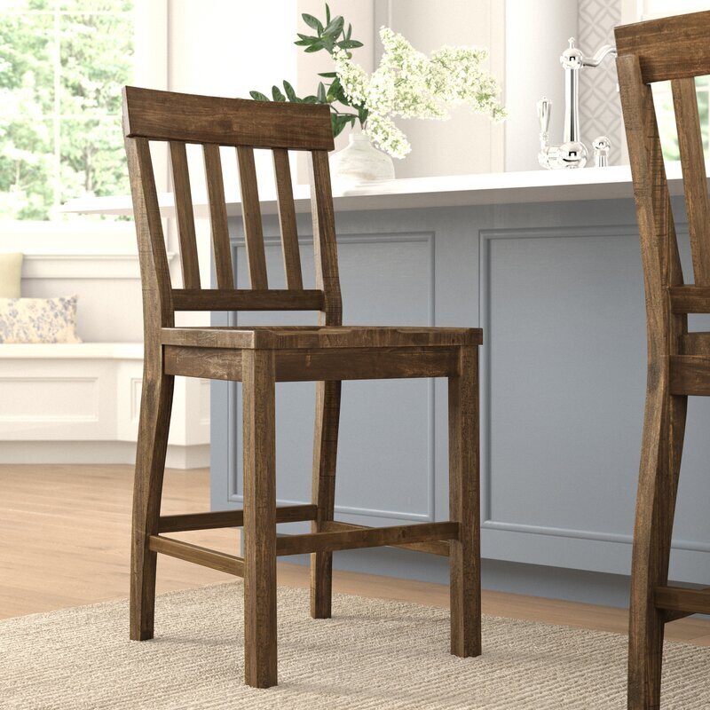 Distressed mission style counter stools