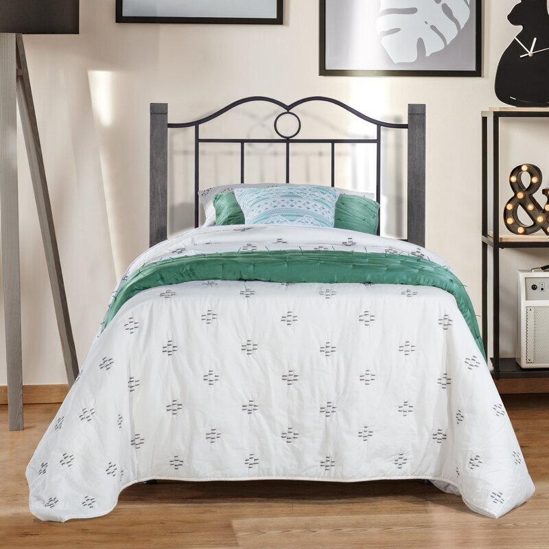 Double Arched Twin Wrought Iron Bed Headboard