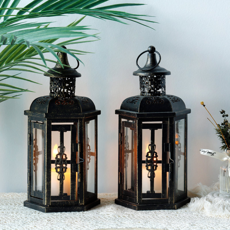 Double Lantern Hanging Metal Candle Holders