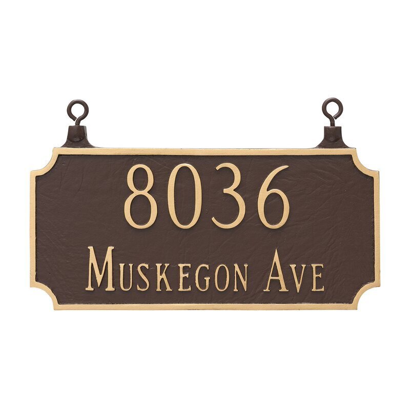 Double Sided Outdoor Hanging House Plaque