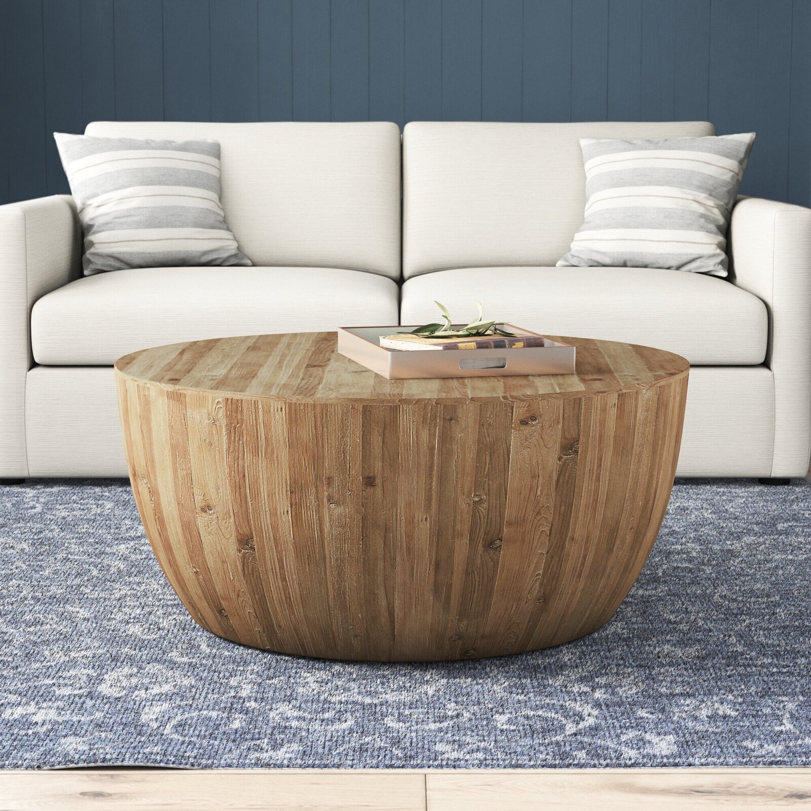 Drum Shaped Cedar Coffee Table