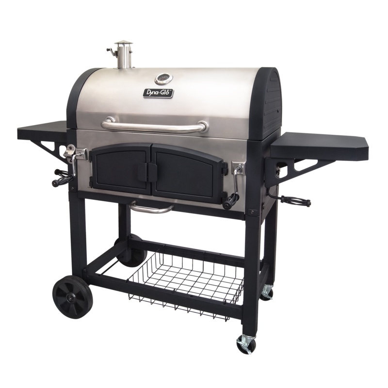 Dyna-Gio 32" Barrel Charcoal Grill with Side Shelves