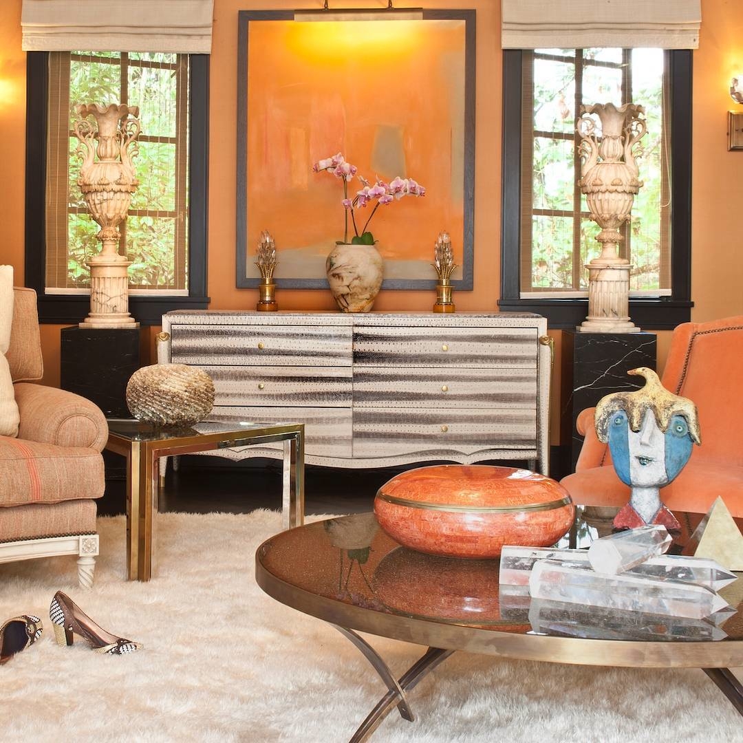Eclectic and colorful living room decor