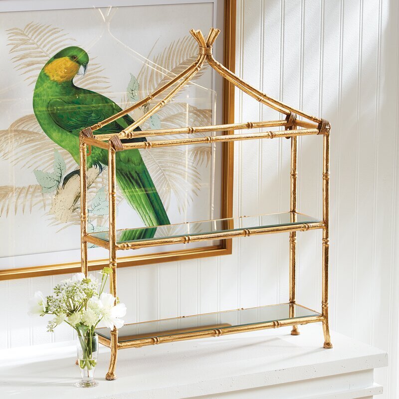 Eclectic curio shelf