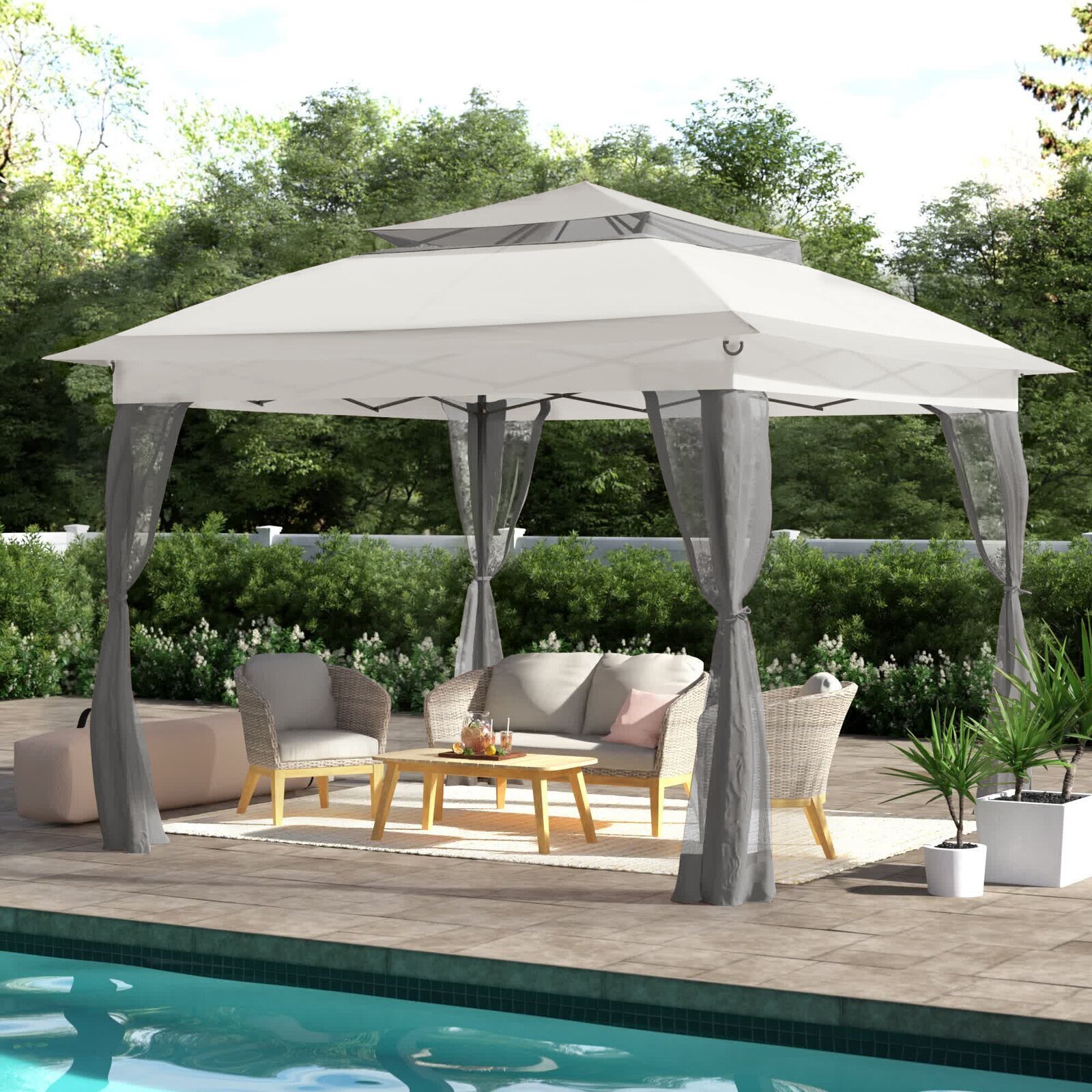 Elegant Lightweight Mesh Gazebo