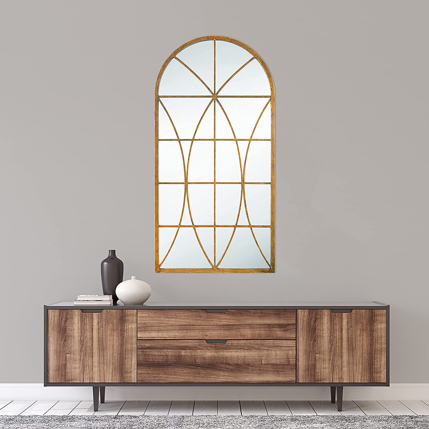 Elegant Wrought Iron Full Length Mirror