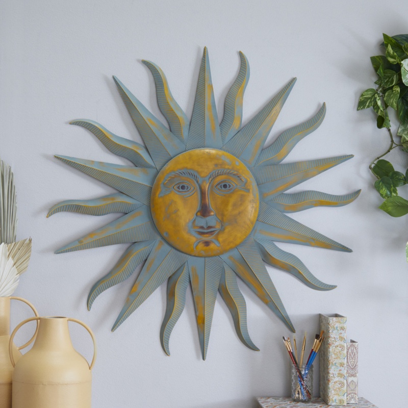 Eclectic Sun Metal Wall Decor