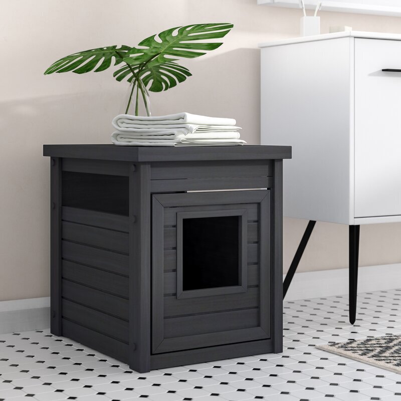 Enclosed cat litter cupboard
