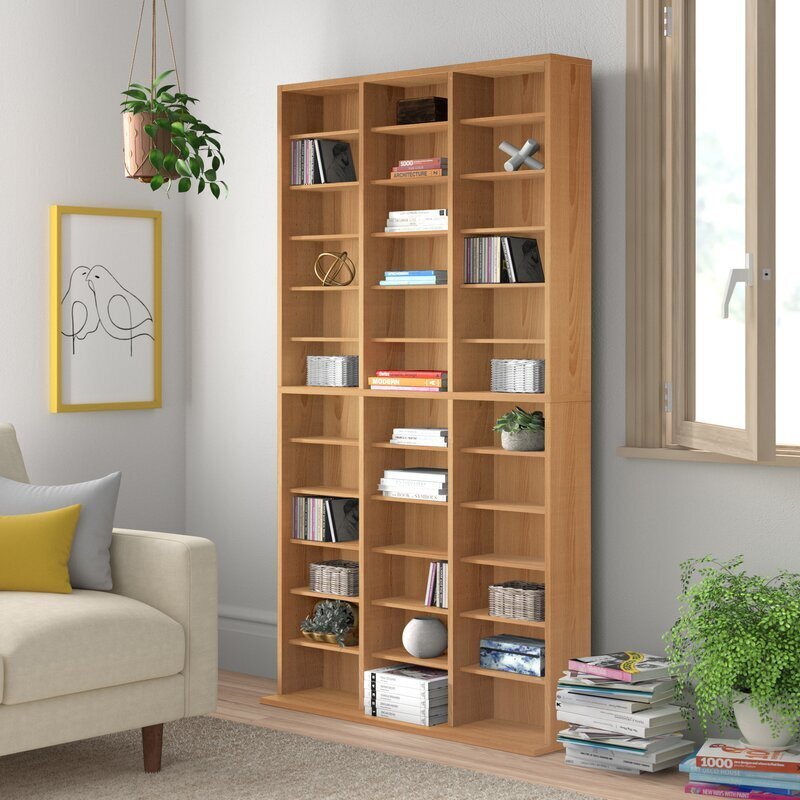 Eucalyptus wood blu ray shelf rack