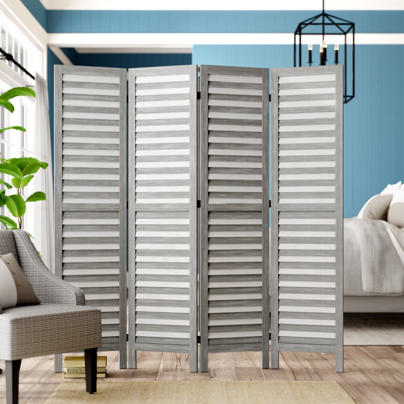 Eversyn 67'' W x 71'' H 4 - Panel Wood Folding Room Divider