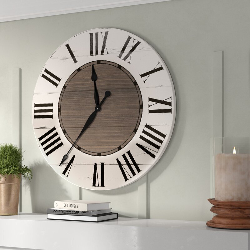 Farmhouse Big Round Wall Clock