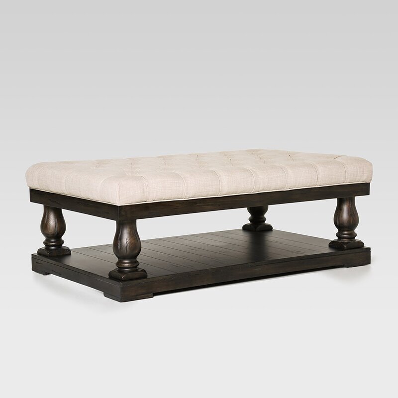Farmhouse Low Cushion Topped Coffee Table