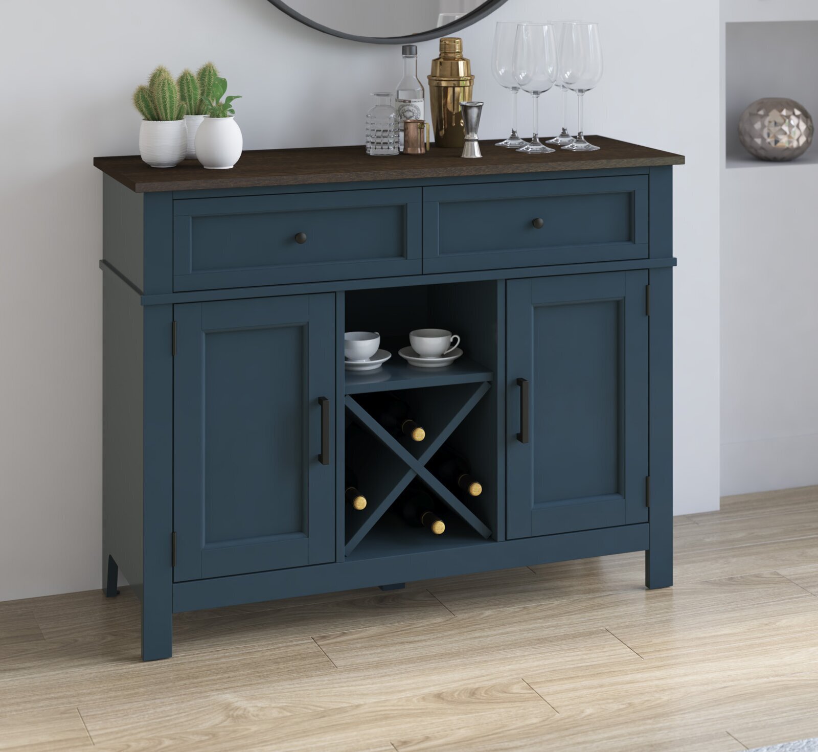 Farmhouse Style Bar Cabinet