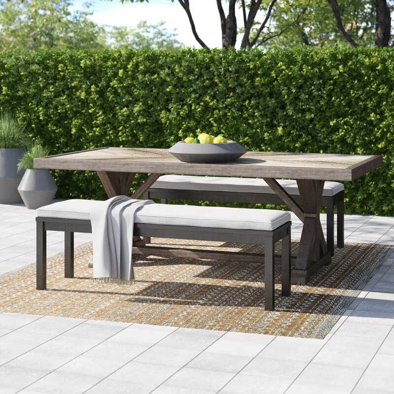 Farmhouse Style Stone Top Patio Table