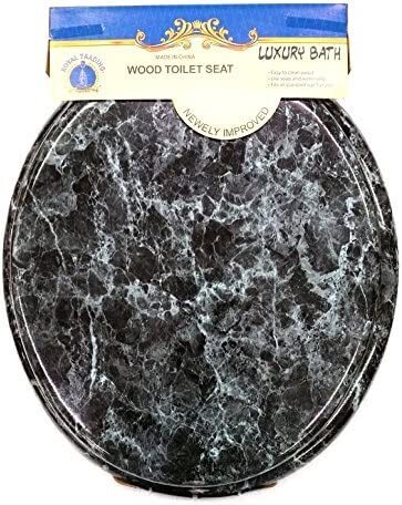 Faux granite toilet seat