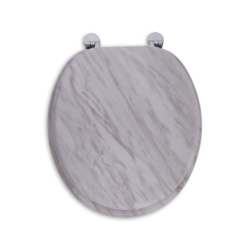 Faux marble toilet seat