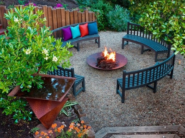 Fire Pit Backyard Idea Without Grass