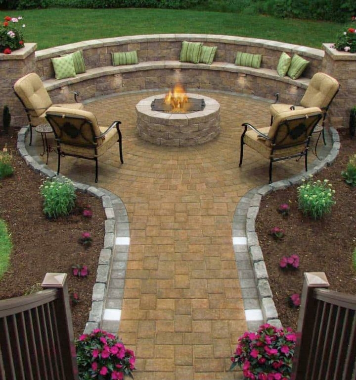 fire pit ideas brick