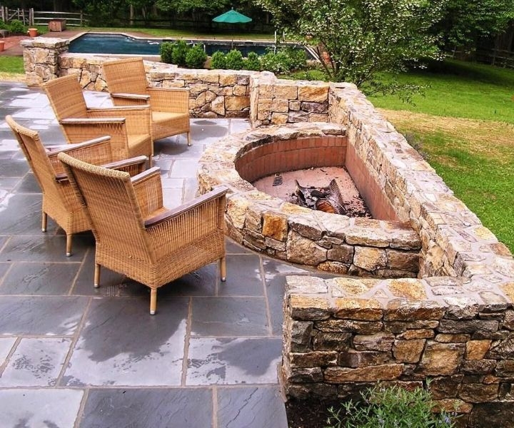 fire pit ideas with bricks