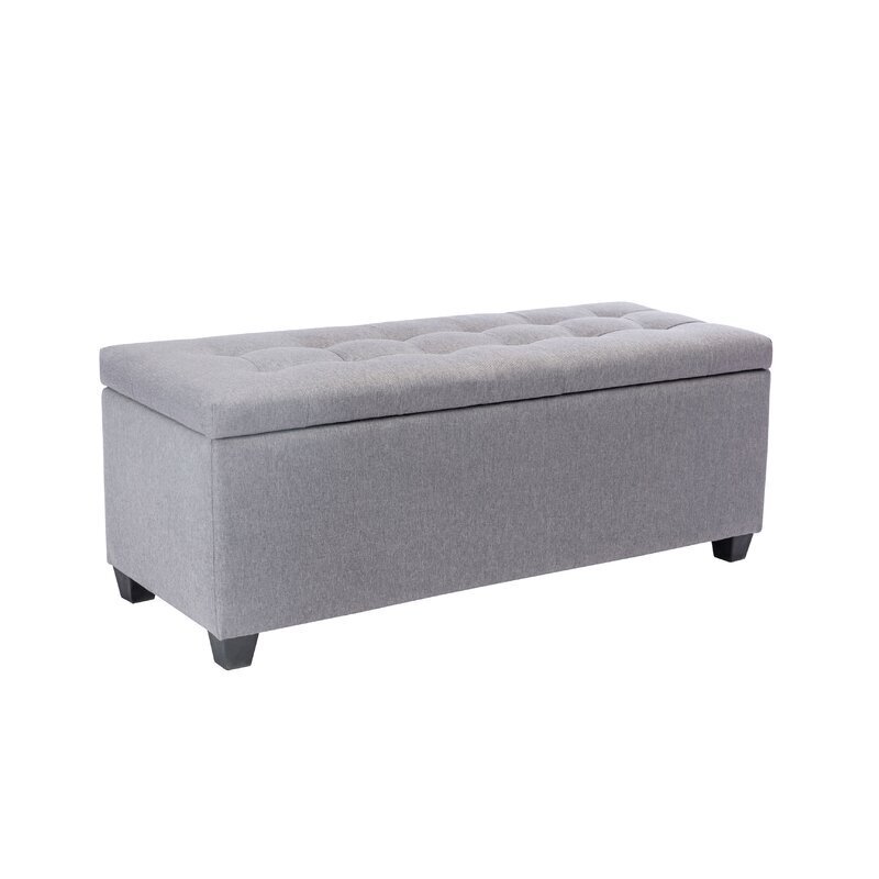 Flip top bed bench with storage
