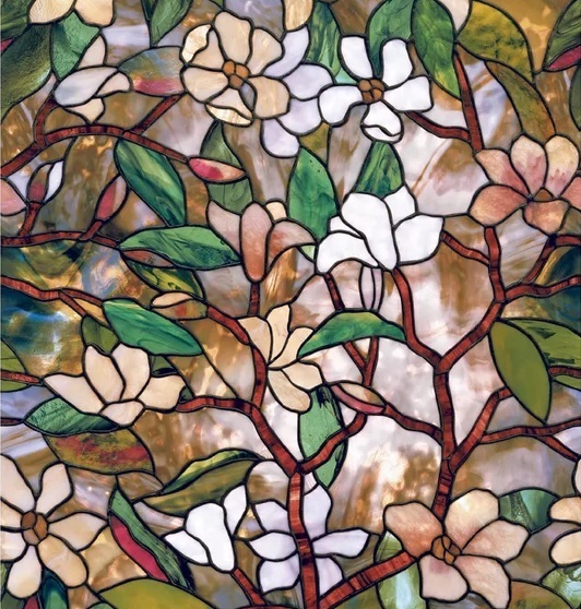 Floral window decal