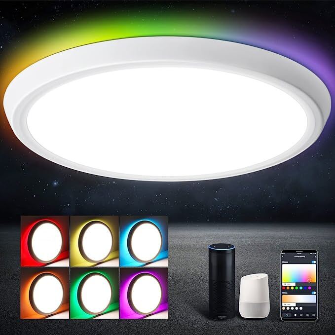 Flush mount gaming ceiling light