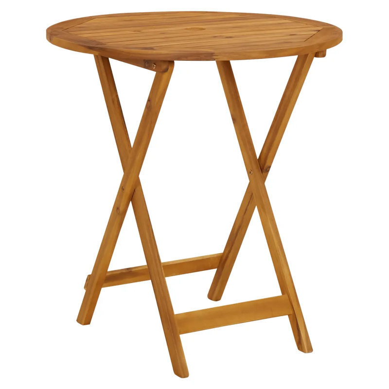 Foldable Modern Square Teak Slatted Table