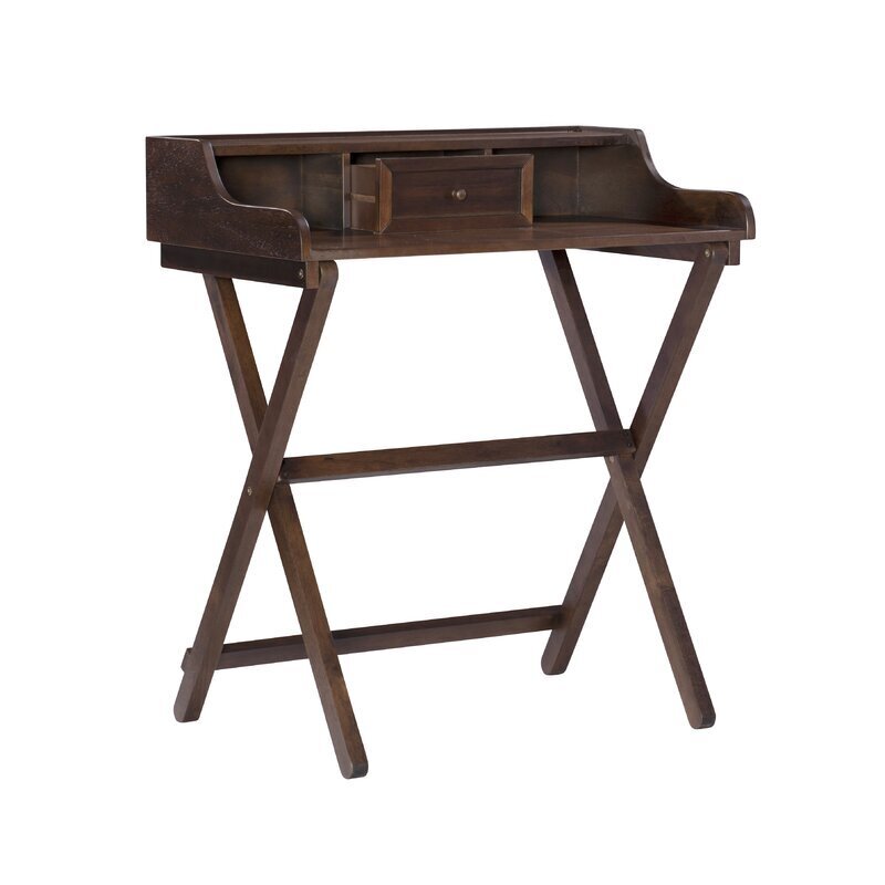 Folding Small Desk with Drawers