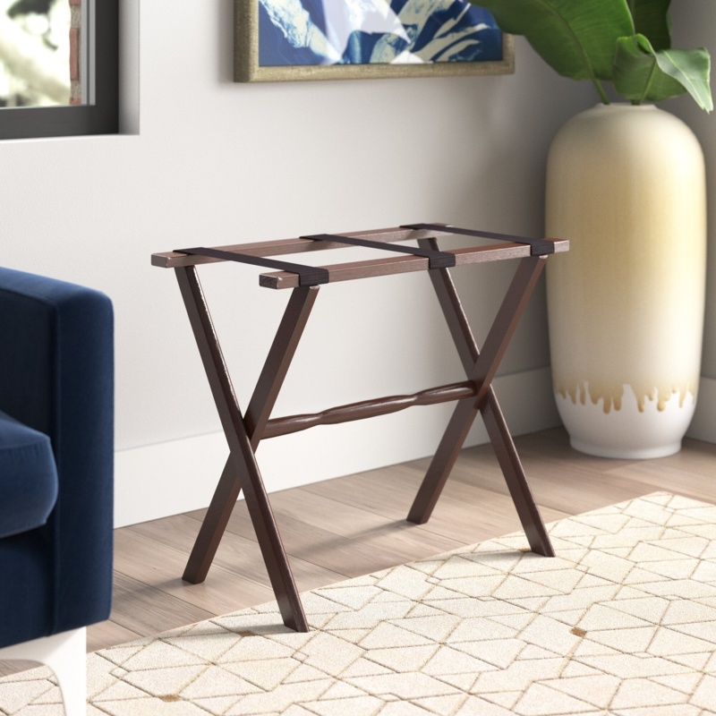 Essential Folding Luggage Rack with Cloth Straps