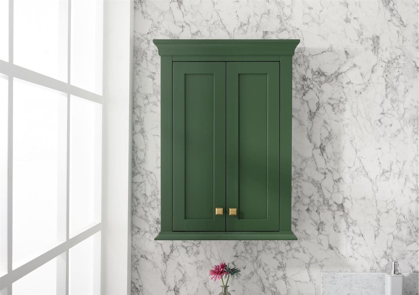 Forest Green Modern Wall Storage Cabinet