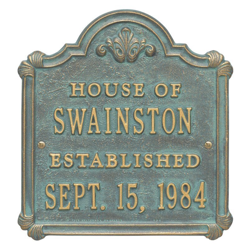 Four Line Outdoor House Plaque