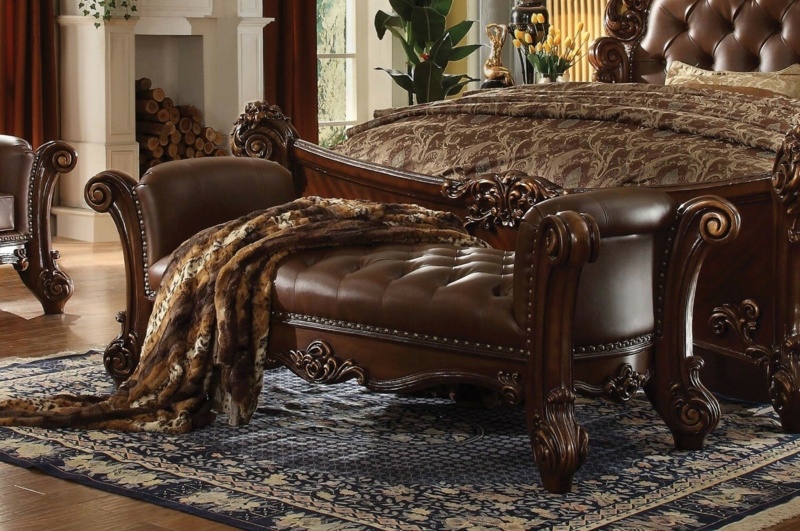 Frederika Faux Leather Bench