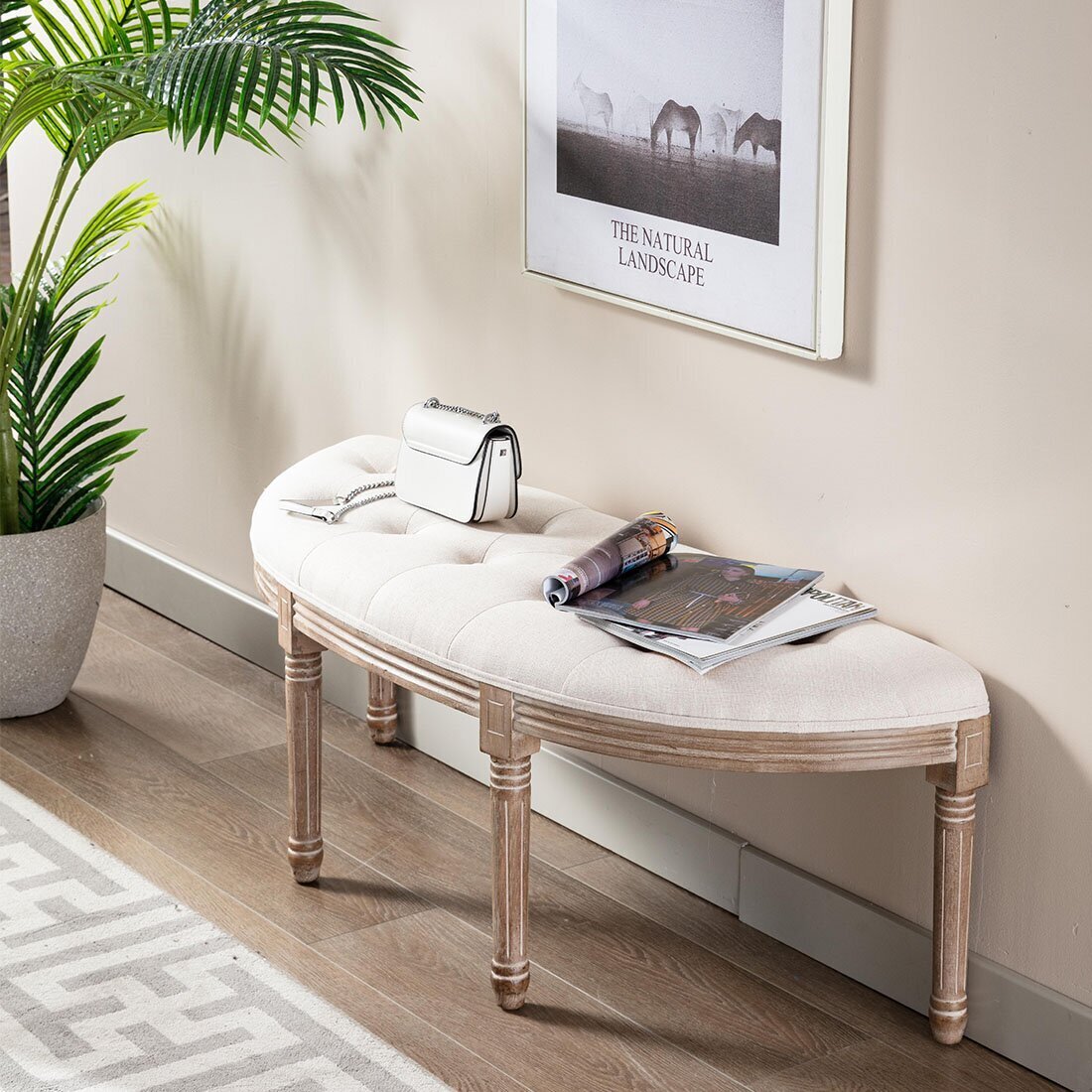French Country End of Bed Bench