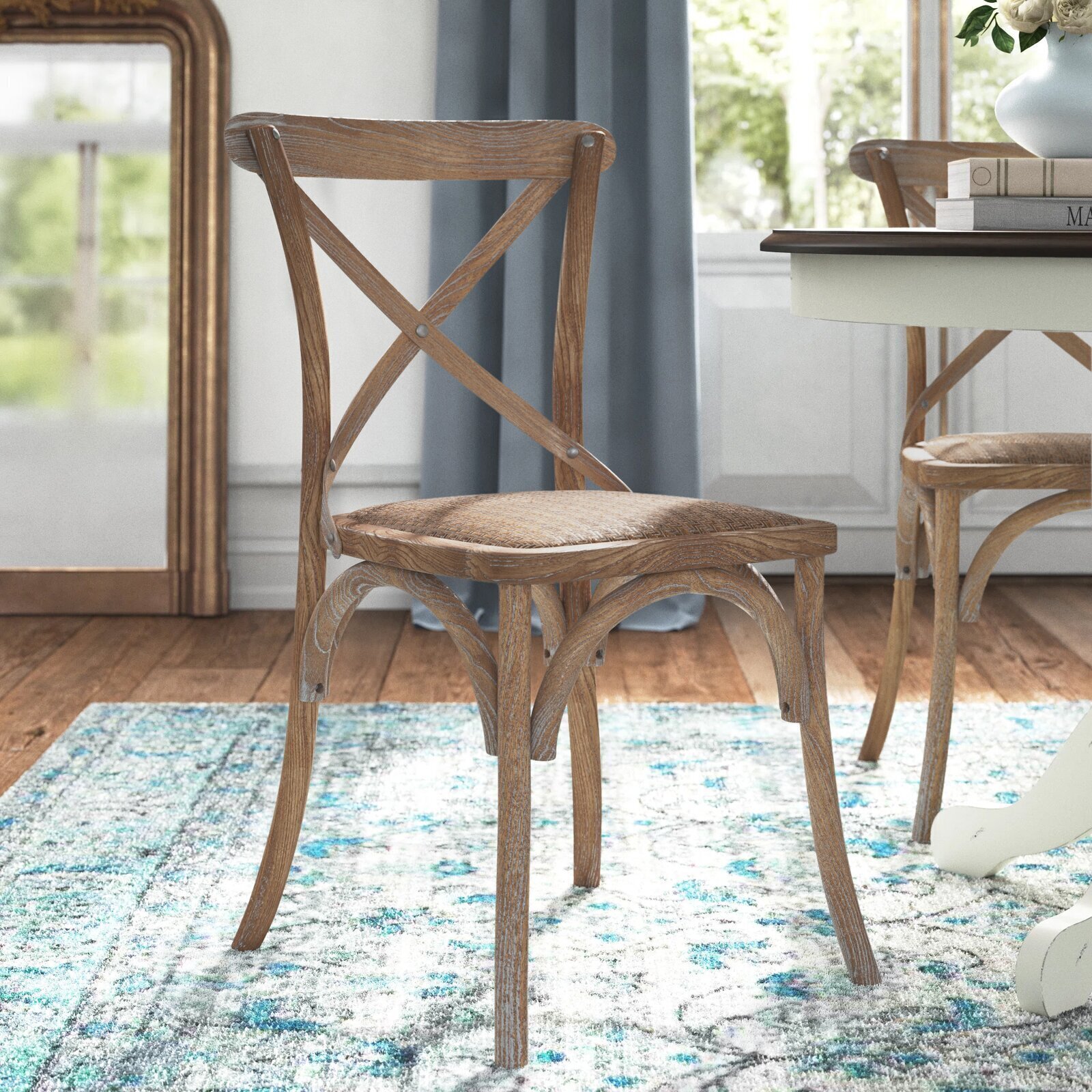 French Country Style Cross Back Chairs