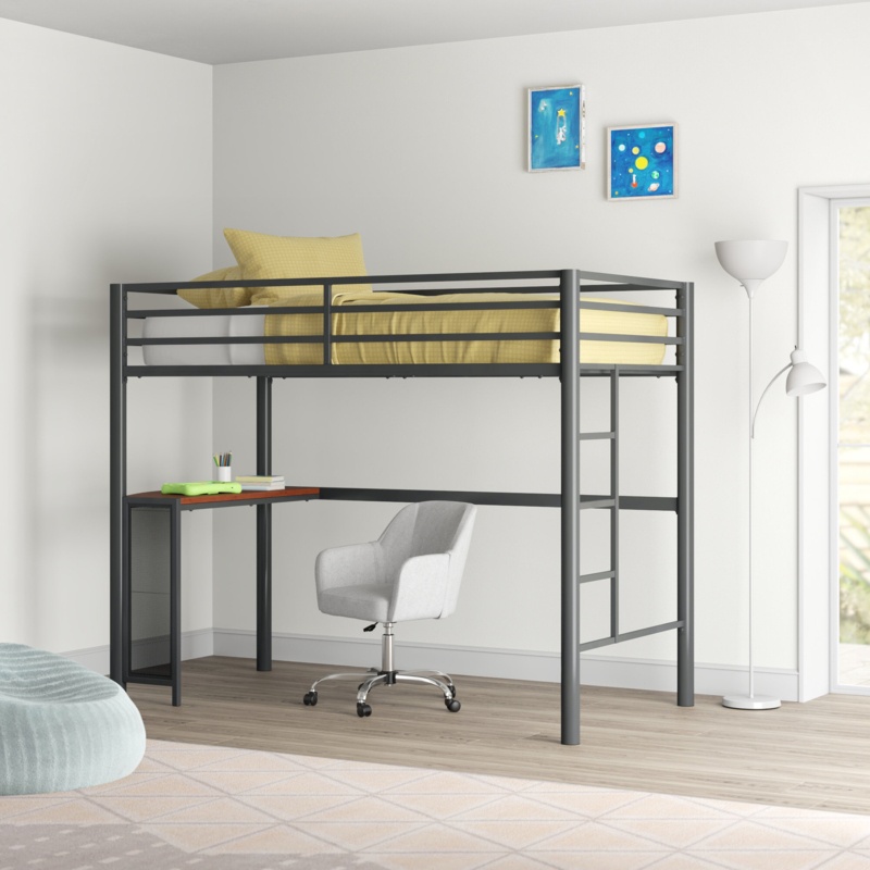 Frodeen Twin Loft Bed with Built-in-Desk by Harriet Bee