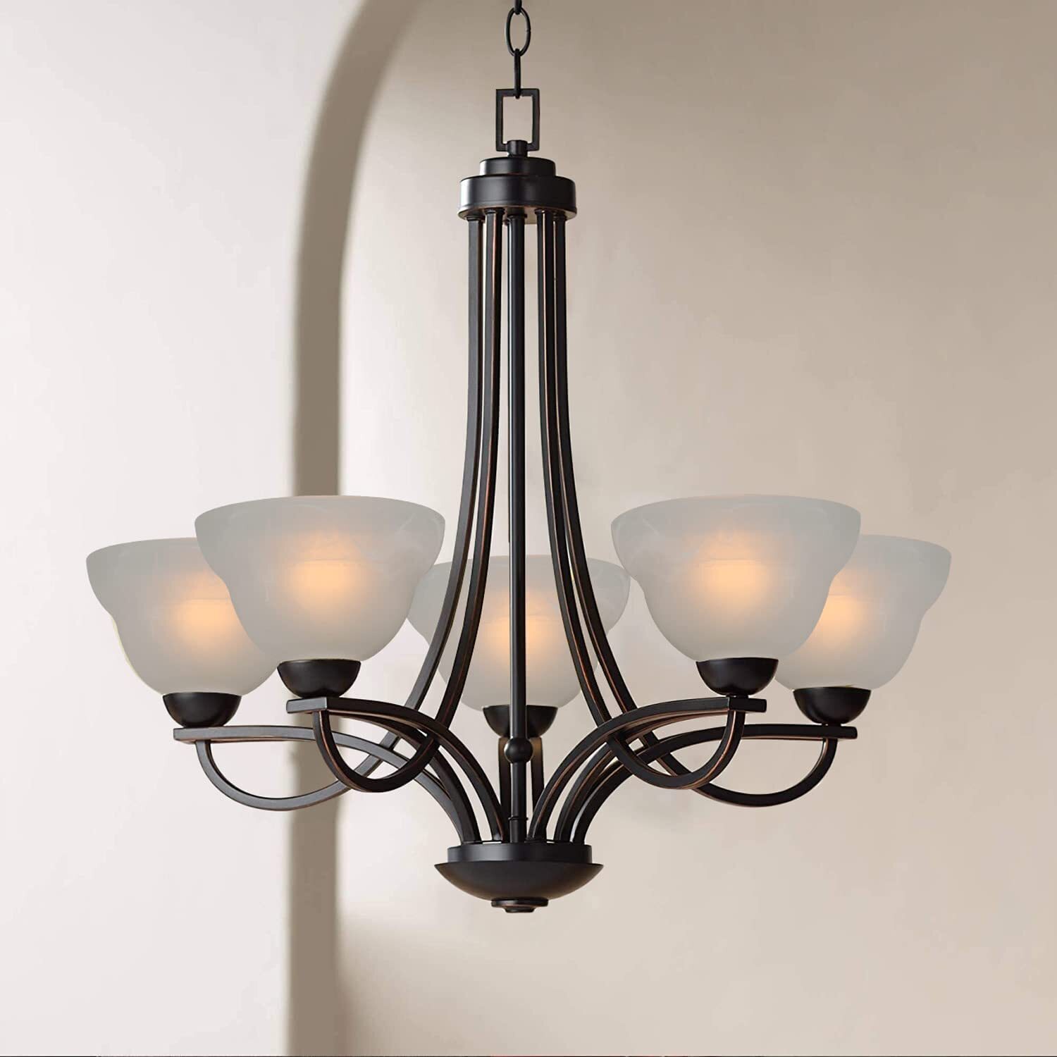 Frosted Alabaster Chandelier Shades