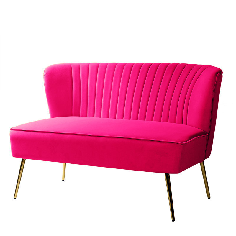 Fuchsia sofa for two
