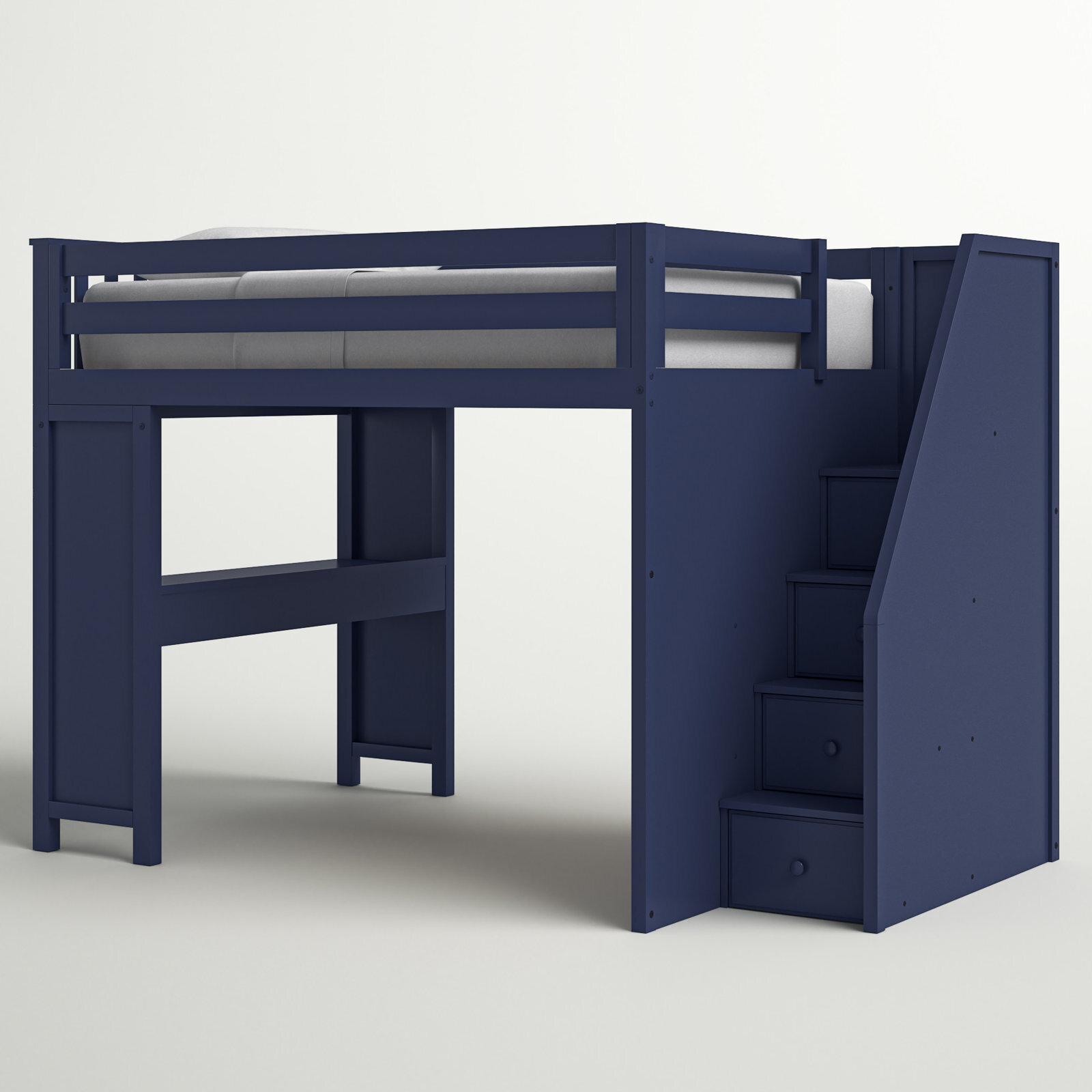 Full Size Loft Bed With Built in Desk